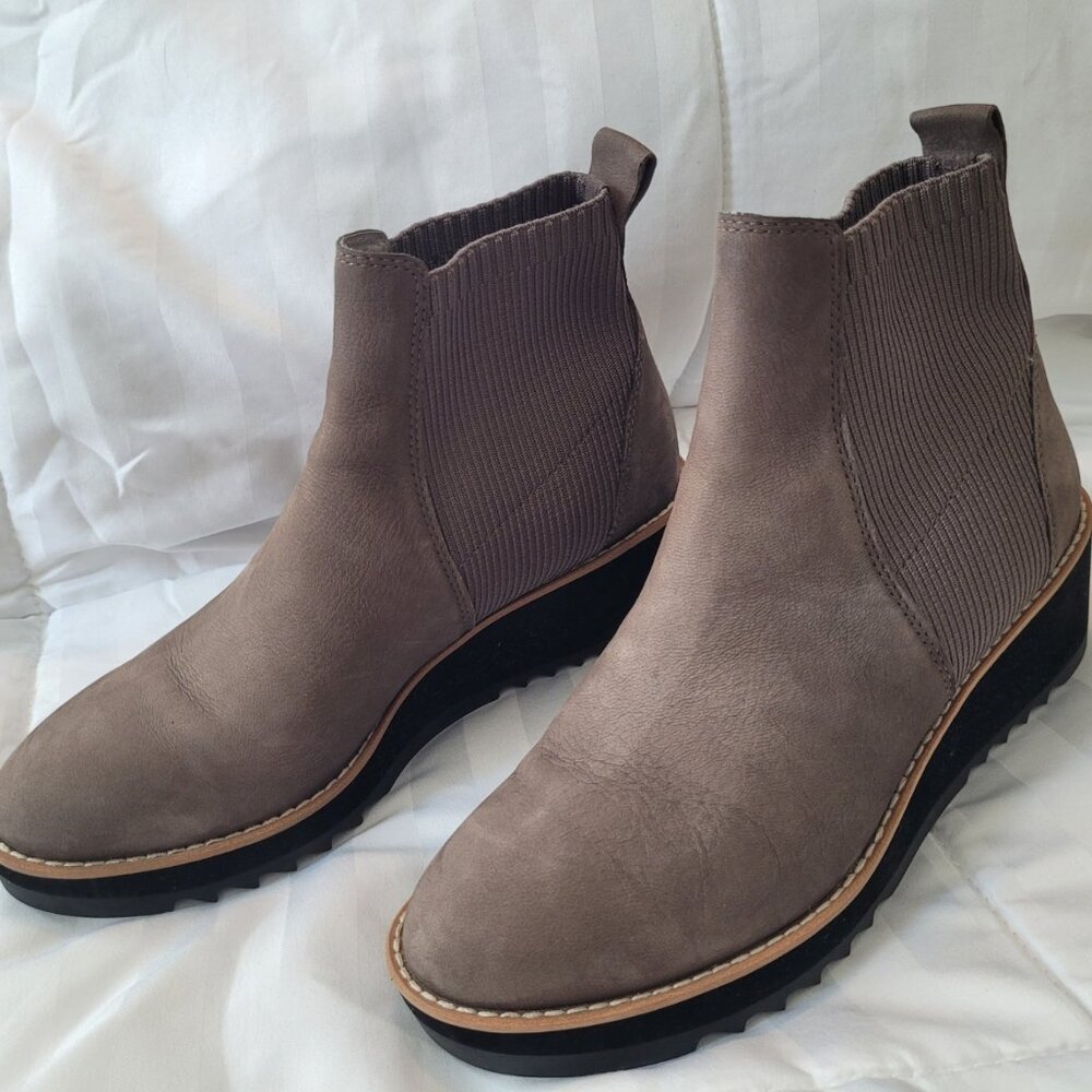 Eileen Fisher Wedge Suede Booties